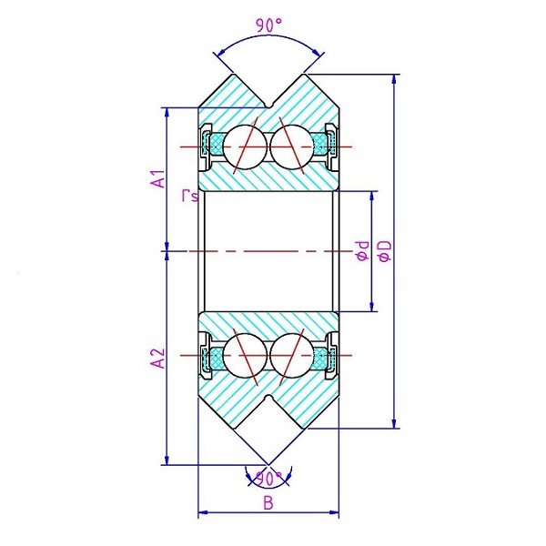 Stainless steel dual v guide wheel
